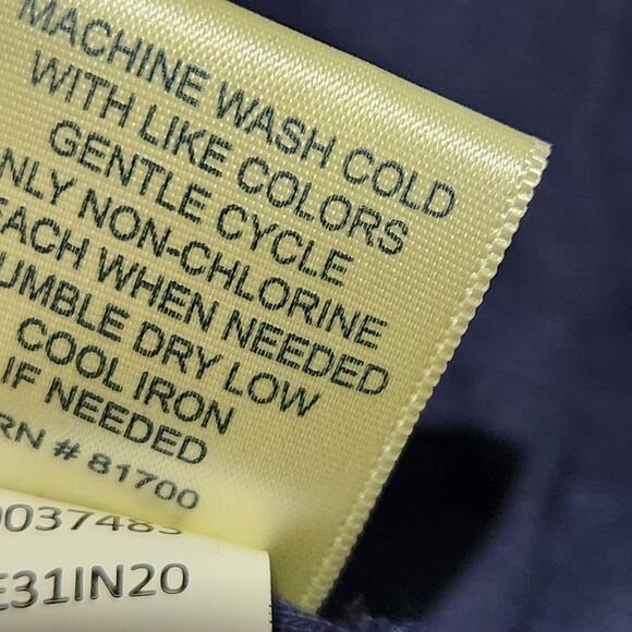 Blair Women Tunic Top Size Small Navy Blue Floral Stretch - Picture 10 of 10